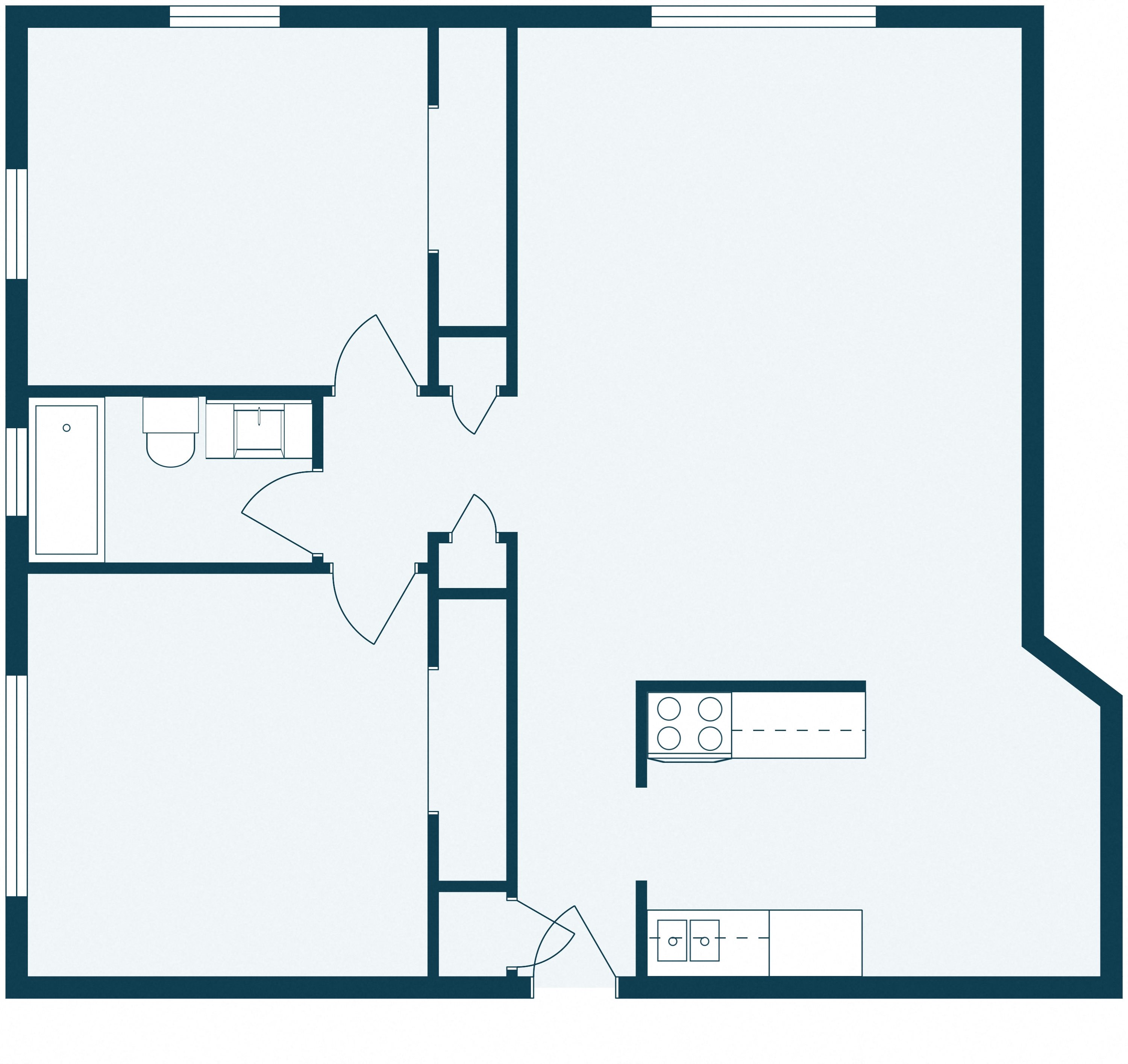 North Manor Apartments | Two Bedroom | Plan 21A North Manor Apartments | Two Bedroom | Plan 21A